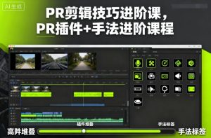 PR剪辑技巧进阶课，PR插件+手法进阶课程-一号资源库