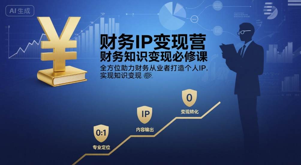 财务IP变现营，财务知识变现必修课，全方位助力财务从业者打造个人IP，实现知识变现-一号资源库
