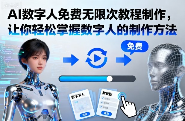 AI数字人免费无限次教程制作，让你轻松掌握数字人的制作方法-一号资源库