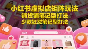 小红书虚拟店矩阵玩法，铺货铺笔记型打法，少款狂怼笔记型打法-一号资源库
