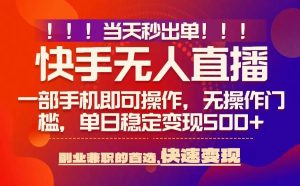 当天秒出单,无人直播最新技术,0风控,轻松日入5张+【揭秘】-一号资源库