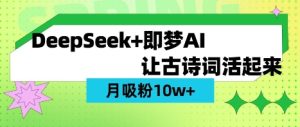 用DeepSeek做AI 古诗词视频，涨粉 10W+(保姆级教程)-一号资源库
