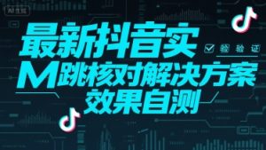 最新抖音实M跳核对解决方案，效果自测-一号资源库
