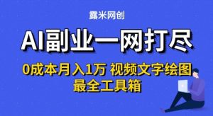 AI副业一网打尽0投入月入1W+视频文字绘图最全工具箱【揭秘】-一号资源库