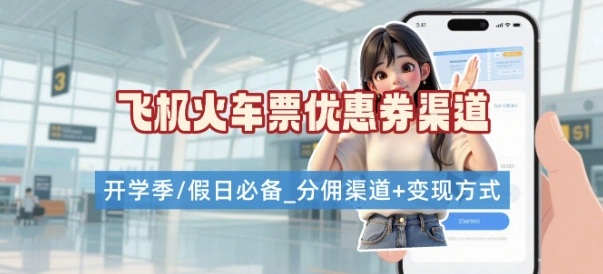 学生党必看！机票火车票优惠券申请渠道 + 项目打法，开学季节日速存-一号资源库