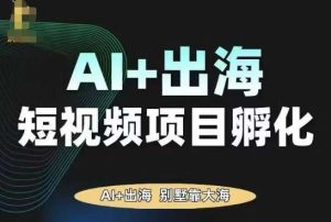 AI·TikTok AI+出海短视频项目孵化,陪你从0-1借助AI实现出海变现-一号资源库