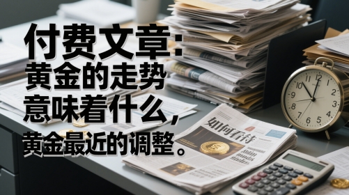 付费文章：黄金的走势意味着什么，如何看待黄金最近的调整-一号资源库