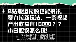 b站掘金计划？搬运视频也能挣拉新的收益，小白应该怎么玩！-一号资源库