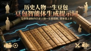 历史人物一生豆包智能体生成提示词，让你快速制作历史人物一生类视频，简单易上手-一号资源库