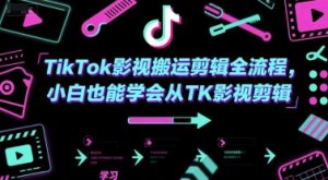 TikTok影视搬运剪辑全流程，小白也能学会从TK影视剪辑-一号资源库
