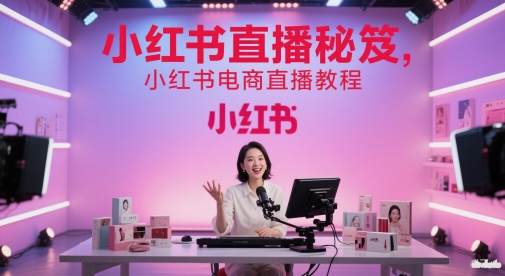 小红书直播秘笈，小红书电商直播教程-一号资源库