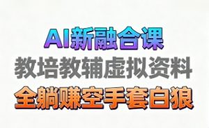 育儿教学教培新玩法，AI生成教学视频，市场大，操作简单，变现天花板非常高-一号资源库