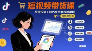 最新短视频带货课,全域投流+随心推全套投流课程+思维导图-一号资源库