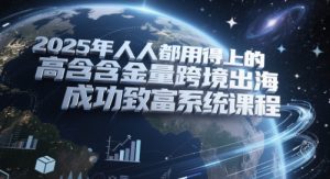 2025年人人都用得上的高含金量跨境出海成功致富系统课程-一号资源库