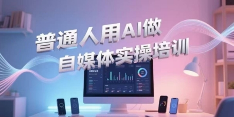 普通人用AI做自媒体实操培训，普通人一个人用ai做自媒体，视频制作、短视频引流、直播带货，轻松入门-一号资源库