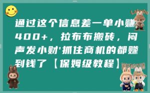 通过这个信息差一单小挣4张+，拉布布搬砖，闷声发小财抓住商机的都挣到钱了【保姆级教程】-一号资源库