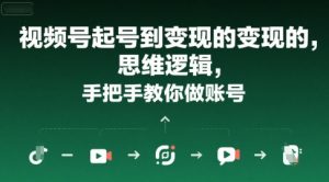 视频号起号到变现的思维逻辑，手把手教你做账号-一号资源库