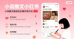小说推文小红书高转化引导方法实操课，小说推文高效且正确引导方法-一号资源库