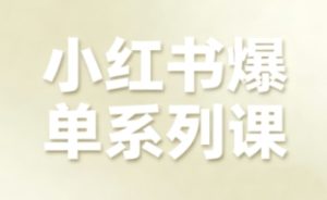 小红书爆单系列课,聚焦小红书电商全链路增长-一号资源库
