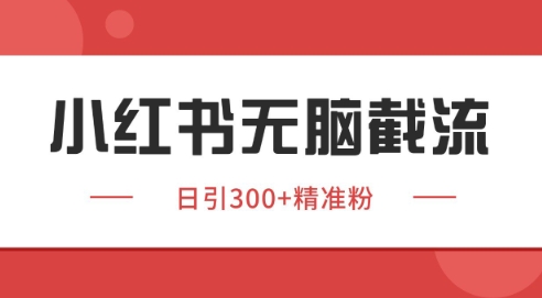 小红书截流同行客源，独家野路子获客玩法 日引200+暴力获客【揭秘】-一号资源库