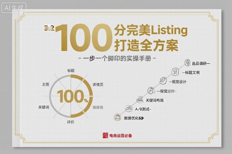 100分完美Listing打造全方案，想要完美listing必须是需要一步一个脚印的-一号资源库
