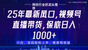 视频号直播带货代运营，只需提供账号，无需剪辑、直播和运营，只管坐收佣金【揭秘】-一号资源库