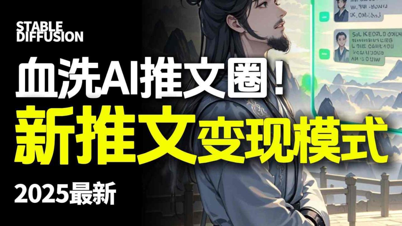 最新AI动态电影漫画小说推文，全流程实操教学，小白也能月入1W+-一号资源库