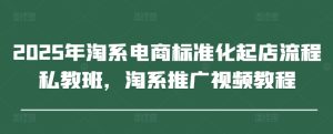 2025年淘系电商标准化起店流程私教班，淘系推广视频教程-一号资源库