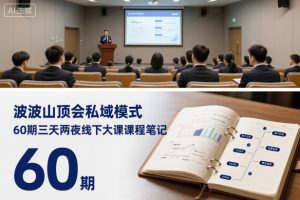 波波山顶会私域模式60期三天两夜线下大课课程笔记（文档）-一号资源库