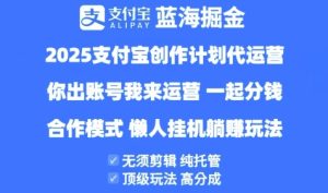 2025支付宝创作者分成计划代运营,纯托管,高分成,合作模式【揭秘】-一号资源库