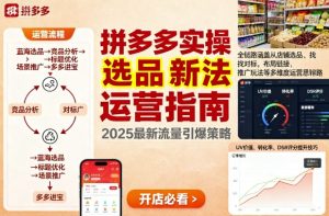 王校长9月12拼多多实操新玩法，全链路涵盖从店铺选品、找对标，布局链接，推广玩法等多维度运营思路-一号资源库