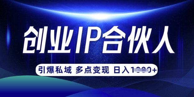 云帆·创业ip合伙人打造3.0，从0到1教你做网创，实现月入过W-一号资源库