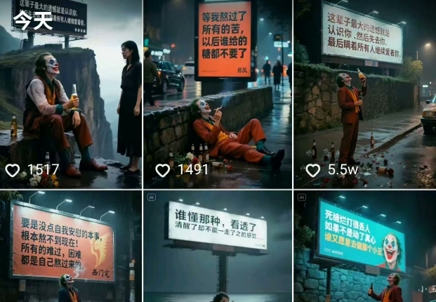 一条视频竟然15W赞！用AI制作小丑自嘲扎心文案视频，当下非常火爆的短视频流量神器-一号资源库