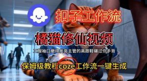 Coze扣子工作流一键生成橘猫修仙视频，保姆级搭建教程-一号资源库