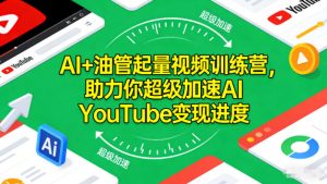 AI+油管起量视频训练营,助力你超级加速AI YouTube变现进度-一号资源库