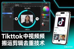Tiktok中视频纯搬运剪辑去重技术，外来技术，自行测试-一号资源库