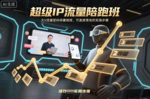 超级IP流量陪跑班,大V流量密码倾囊相授,可直接落地的实操步骤-一号资源库