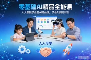 零基础AI精品全能课,人人都能学会的AI精品课,学会AI拥抱时代-一号资源库