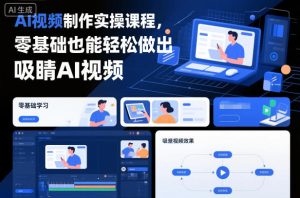 AI视频制作实操课程，零基础也能轻松做出吸睛AI视频-一号资源库