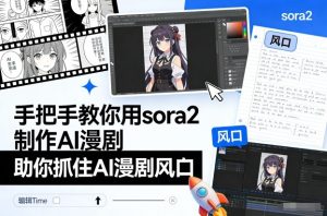 手把手教你用sora2制作AI漫剧,助你抓住AI漫剧风口-一号资源库