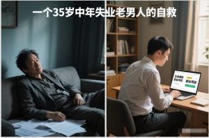付费文章:一个35岁中年失业老男人的自救-一号资源库