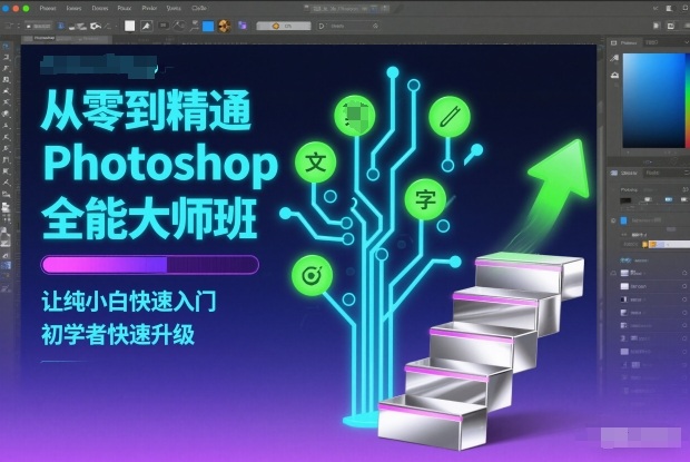 从零到精通Photoshop全能大师班，让纯小白快速入门，初学者快速升级-一号资源库