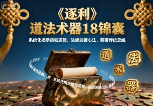 《逐利》道法术器18锦囊，系统化揭示搞钱逻辑，浓缩关键心法，颠覆传统思维（更新）-一号资源库