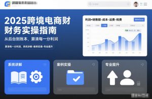 2025跨境电商财务实操指南，从后台到账本，算清每一分利润，系统讲解-案例实操-专业提升-一号资源库
