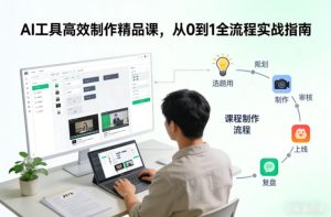 AI工具高效制作精品课，从0到1全流程实战指南-一号资源库