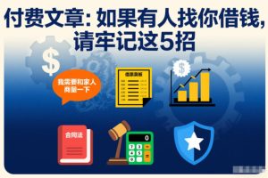 付费文章：如果有人找你借钱，请牢记这5招-一号资源库