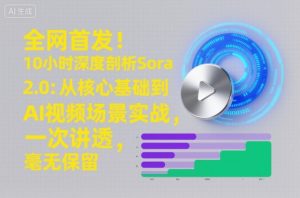 全网首发！10小时深度剖析Sora 2.0：从核心基础到AI视频场景实战，一次讲透，毫无保留-一号资源库