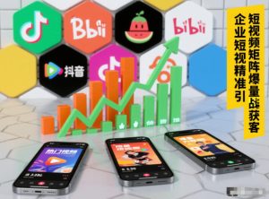 企业短视频精准引流矩阵获客，短视频矩阵爆量战法-一号资源库