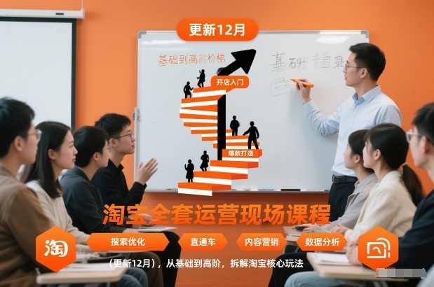 淘宝全套运营现场课程（更新12月），从基础到高阶，拆解淘宝核心玩法-一号资源库