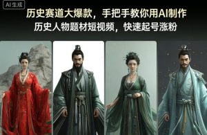 历史赛道大爆款，手把手教你用AI制作历史人物题材短视频，快速起号涨粉-一号资源库